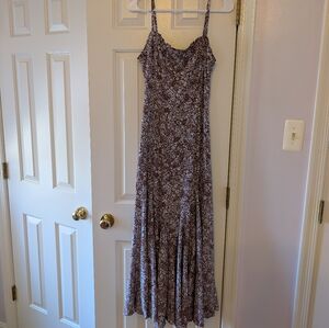 Madewell Purple Floral Maxi Dress